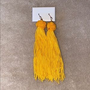 Yellow long tassel. Fashion Jewelry